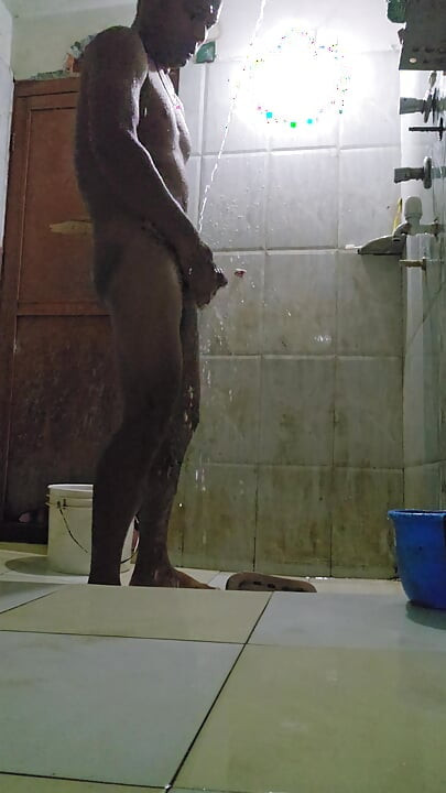 I made a video for you of me taking a shower with my big cock