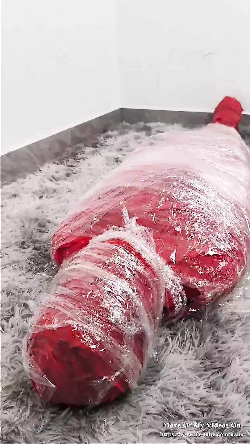 NANA Zentai and plastic 3 layers mummy bondage
