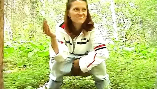 Girl Showing Pussy in Public City Park and in the Car, Pissing and Changing Clothes in Public Woods
