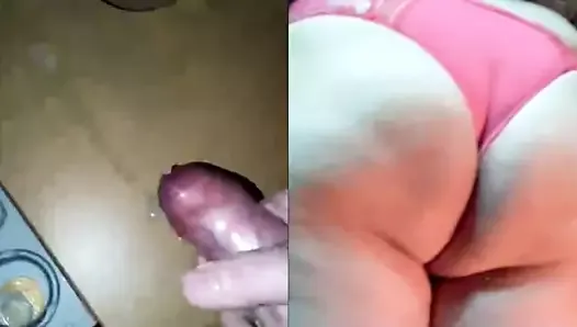 Speedy Cum in cam on Antonella ass in pink