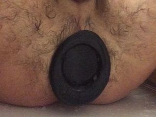 Pighole XXL na minha cona do cu com um buttplug