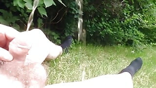 Me pissing in public outdoors