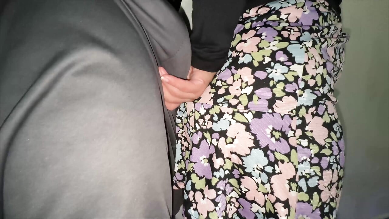 You Can See It When She Strokes the Stranger's Penis