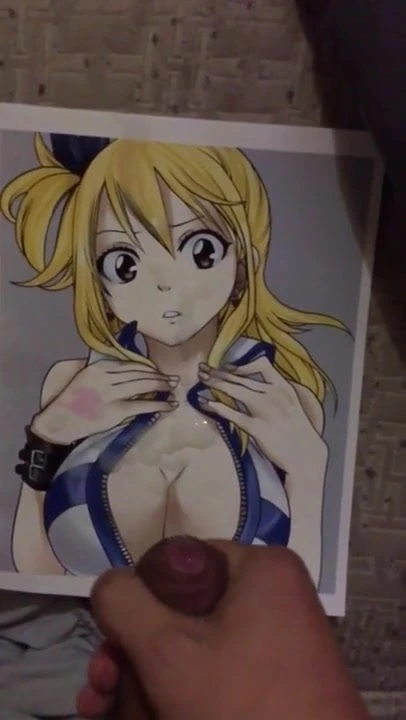Lucy heartfilia fairy tail cum tribute (slow motion cum)