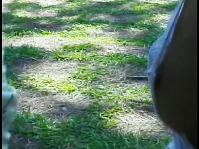 Pretty blonde tranny Melissa Merlin with nice tits and ass enjoys riding hard schloeng on fresh air