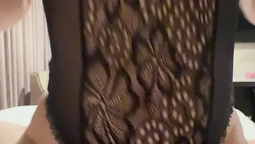 Horny wife creams on cock at hotel