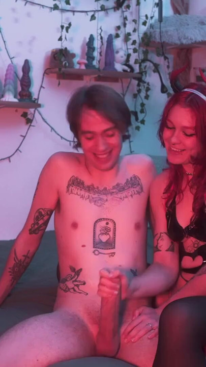 Edged and Milked by Succubus Girlfriend - Gentle Femdom Handjob with Cum Eating | Clip 1
