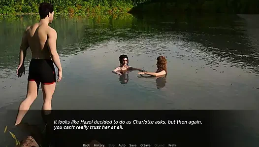 Stillen zum vergnügen: zwei rauchend heiße mädchen im bikini am see, episode 16