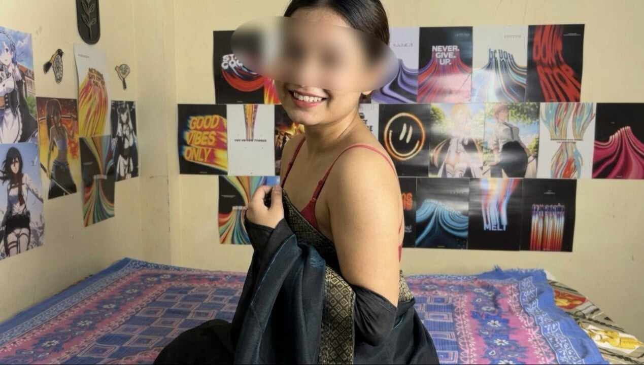 attractive best friend, scared of pregnancy, let me try a different kind of intimacy with her from behind.