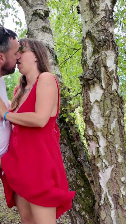 Fucking in a field near a campsite | Clip 1
