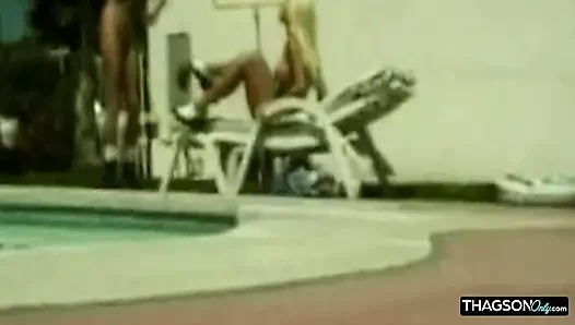Mature Blonde Babe Stretched Wide in Outdoor Anal Action