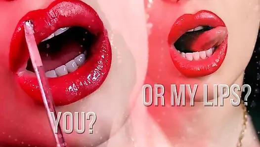 Wer hat die Kontrolle: Du oder meine roten Lippen?