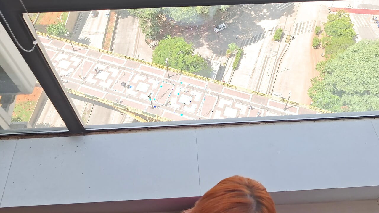 Girl Having Sex in Front of the Window of the Mirante Sampa Sky in Downtown São Paulo with Everyone Watching