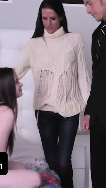Stunning moment from "FamilyStrokes - Tiny 18 Years Old Babe Fucks Sales Agent Under Stepmom And Stepdad's Guidance"