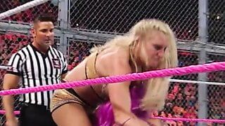 WWE - Sasha Banks gets thrown by Charlotte Flair