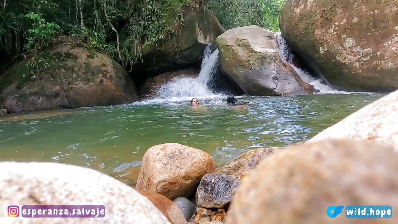 Wild Indian has hardcore sex in a paradise waterfall in the middle of nature
