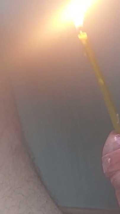 Cock wax play with candle inside urethra | Clip 2