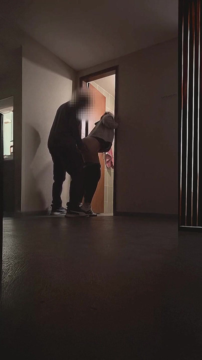 Real Coworkers. Empty Office. Holiday Quickie by the Kitchen Door. | Clip 1