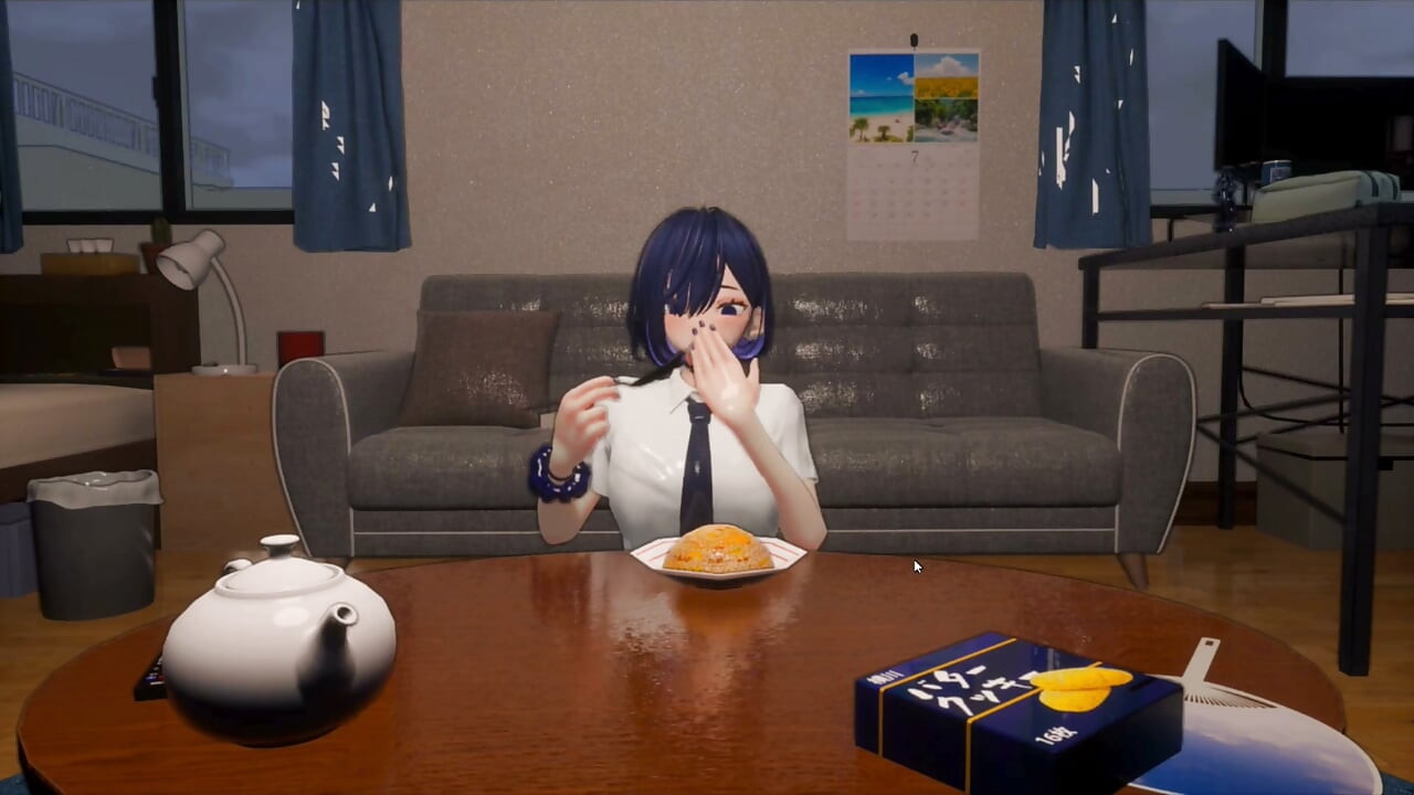 Hentai Game – Blue Hair College Gyaru Sex Scenes 2 - summer hangout spot secret after school spent with gyarus