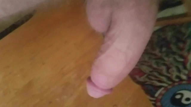 Shooting a fat morning cum load