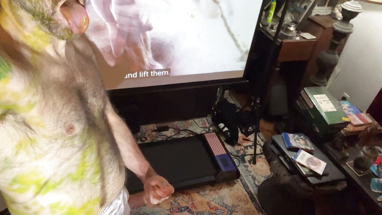 Married Hairy Muscle Daddy neighbor in briefs gets horny shows off and masturbates his addiction to penis hairy cock erect dick