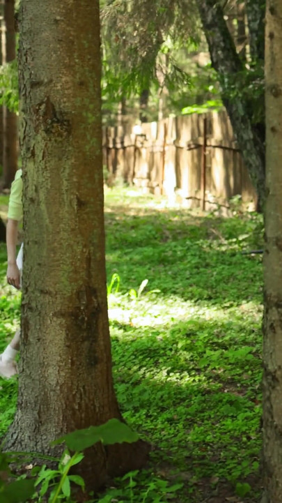 Cutie Orgasms on a Bench