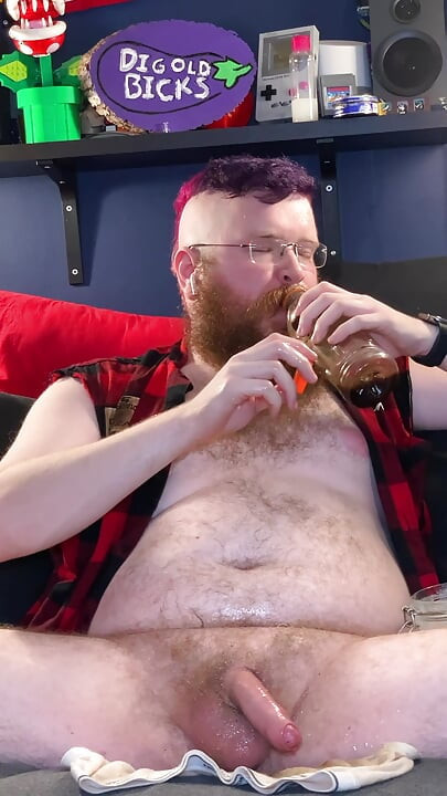 Having a good cock stroking session