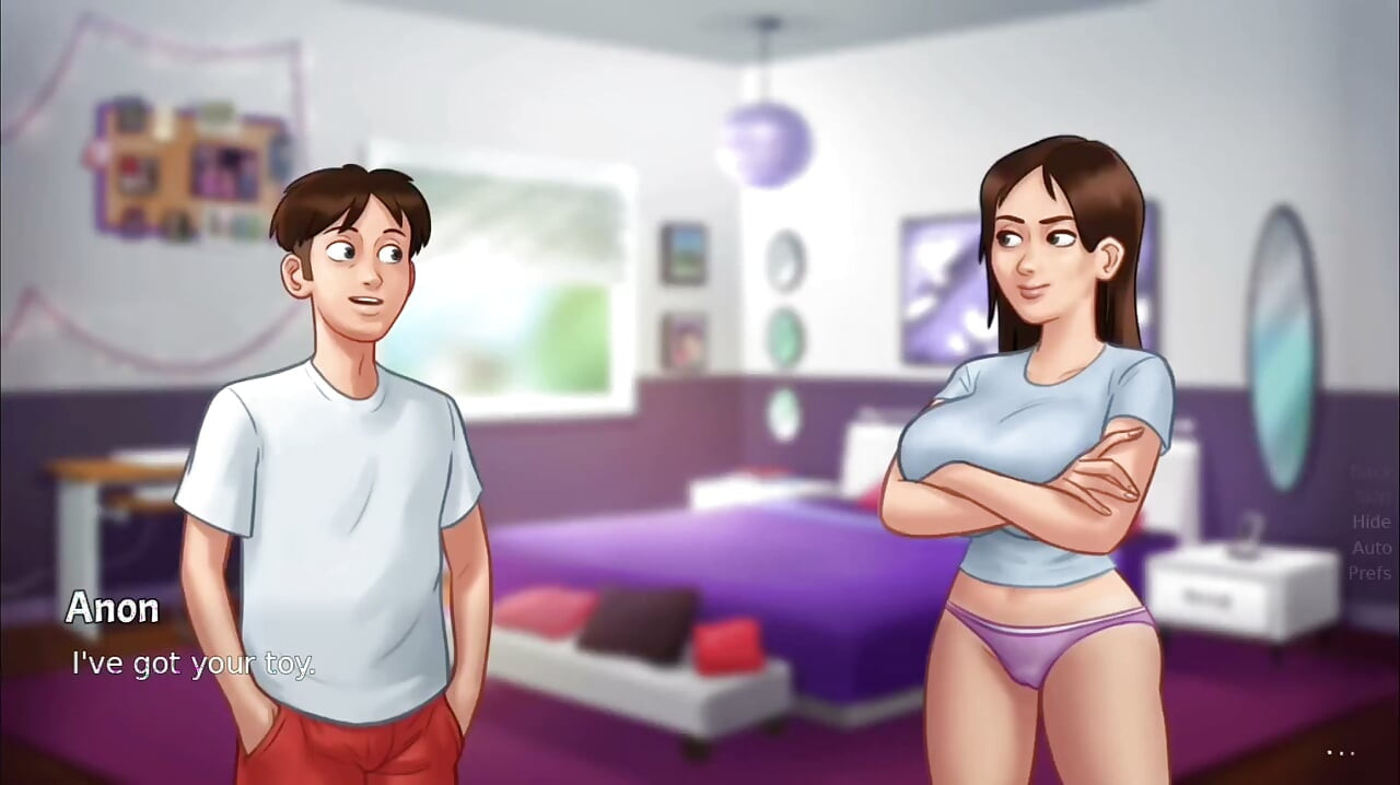 Huge monster cock Anon buys big boobs Jenny a sex toy - summertime saga gameplay