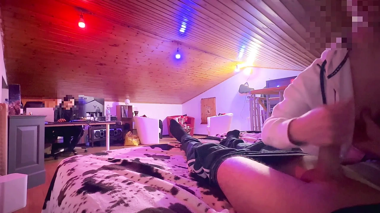 Friend Edges My Cock for 13 Min, Stops Me Cumming Multiple Times While Roommate Watches – Explosive Finish POV