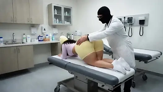 Petite Big Ass in Tight Yellow Shorts and Yellow Thong
