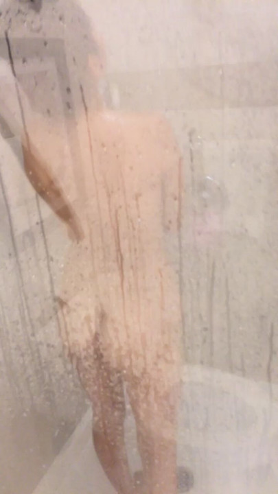 My girl showing her latina ass shower