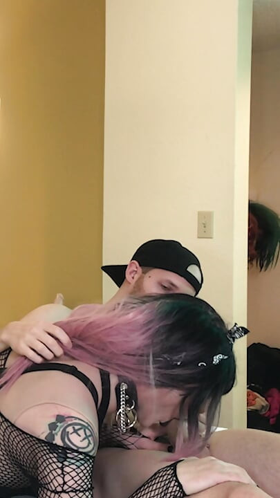 Goth Sissy Jade Madison Deepthroating Dick - Compilation 3