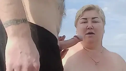 Blowjob in the fresh air with an ending the mouth 5