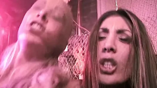 Blonde Gives Sloppy Blowjob and Takes Hard Penetration Outdoors