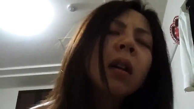 Cute asian girl ride BF