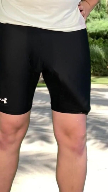 Iconic moment from "Huge cock cyclist risky cumshot in public park"