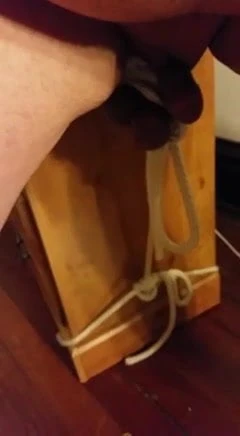 Testicle weight lifting