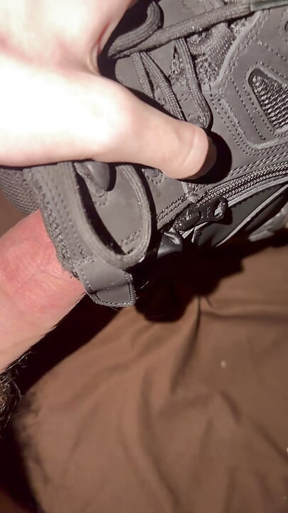 Cumshot on my boot