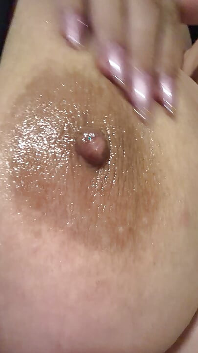 oils her huge tits very delicious that nipple