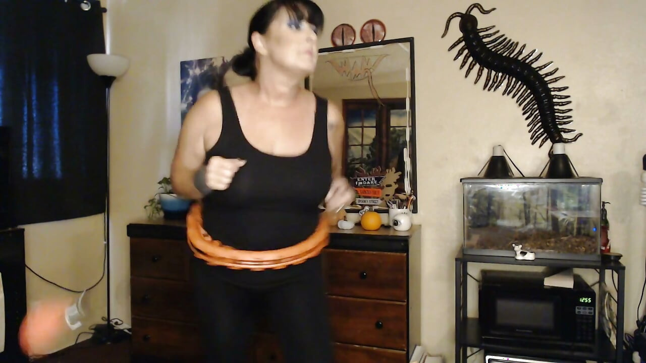 Hula Hoop rutină de fitness ponderată