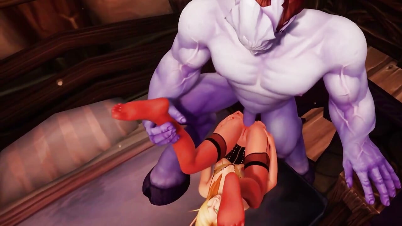 Sexy Elf Gets Big Blue Dick - Warcraft Parody