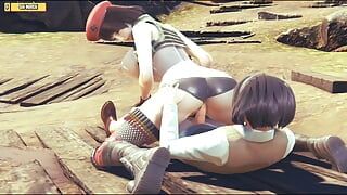 Hentai 3D (hs02) - avoir des relations sexuelles avec une femme soldat