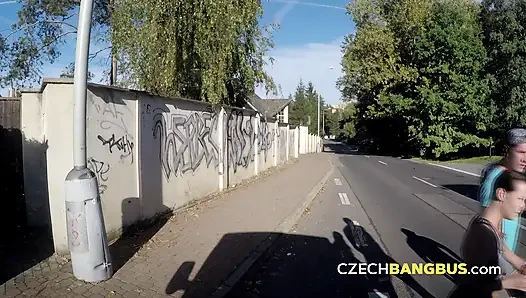 Tasty bukkake with a hairy MILF (Czech Bang Bus)