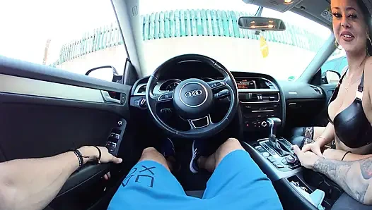 I give a blowjob to a stranger in the car