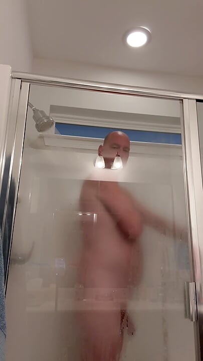 Shower and shave, including shaving my balls