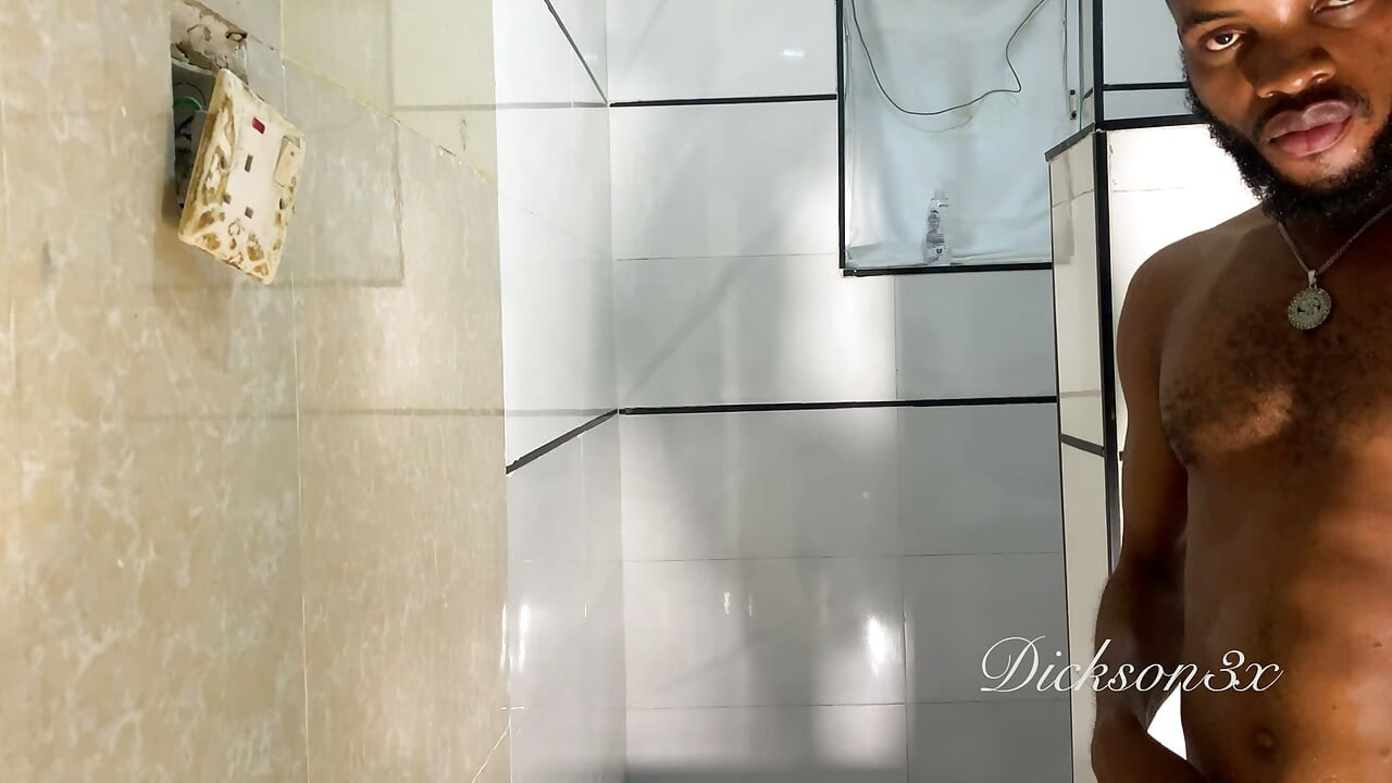 Banging His Ebony Bussyasshole in the Bathroom