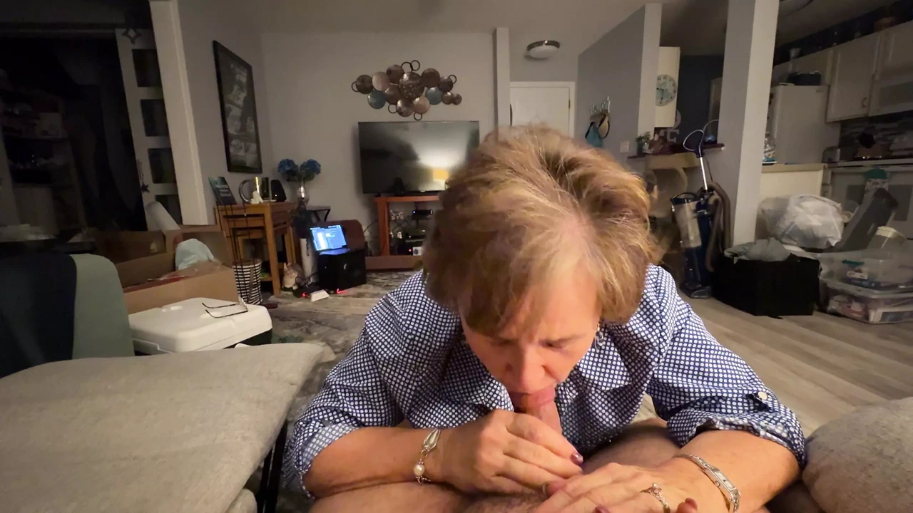 Amateur GILF Sucking a 40-something’s Cock