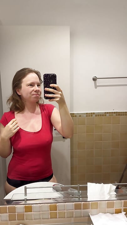 You Can See Her Big Nipples Through Her T-shirt