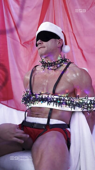 Santa Came by Early, so I Locked His Ass Down Using His Own Ropes and Used My Milking Machine to Take His Milk for Once