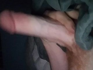 Playing with my thick meaty cock